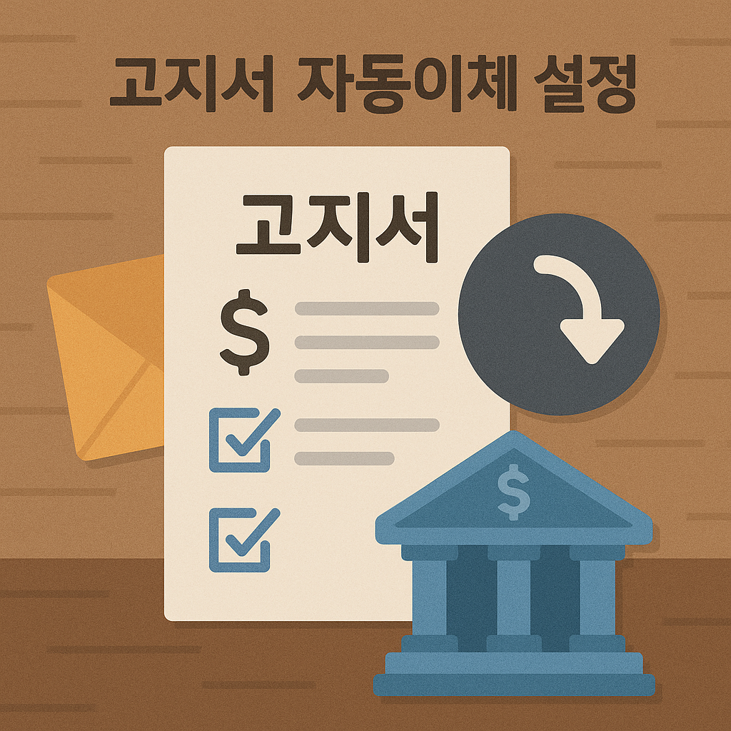 고지서 자동이체 설정법 이미지