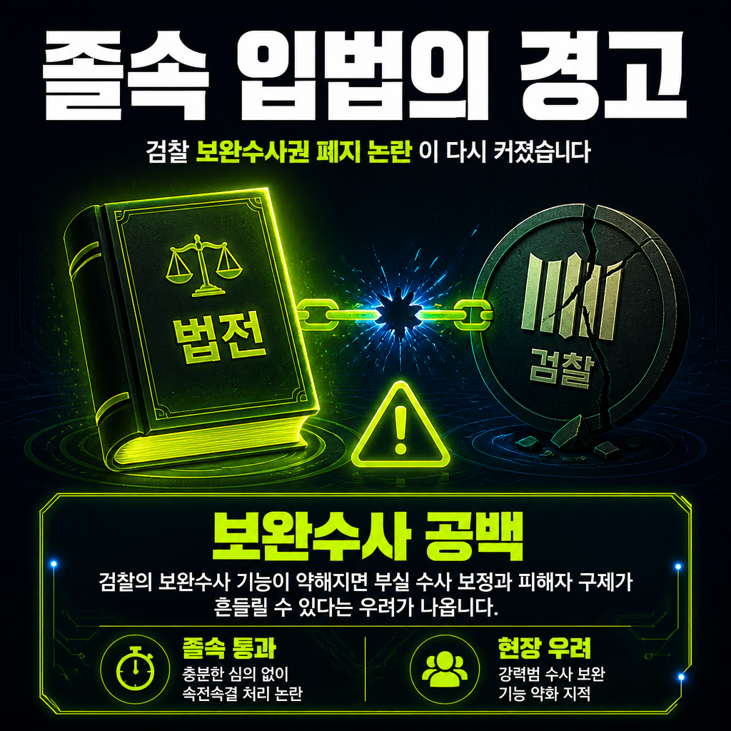 졸속 입법의 경고