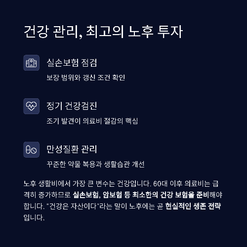50대 이후를 위한 현실적인 노후 준비 전략