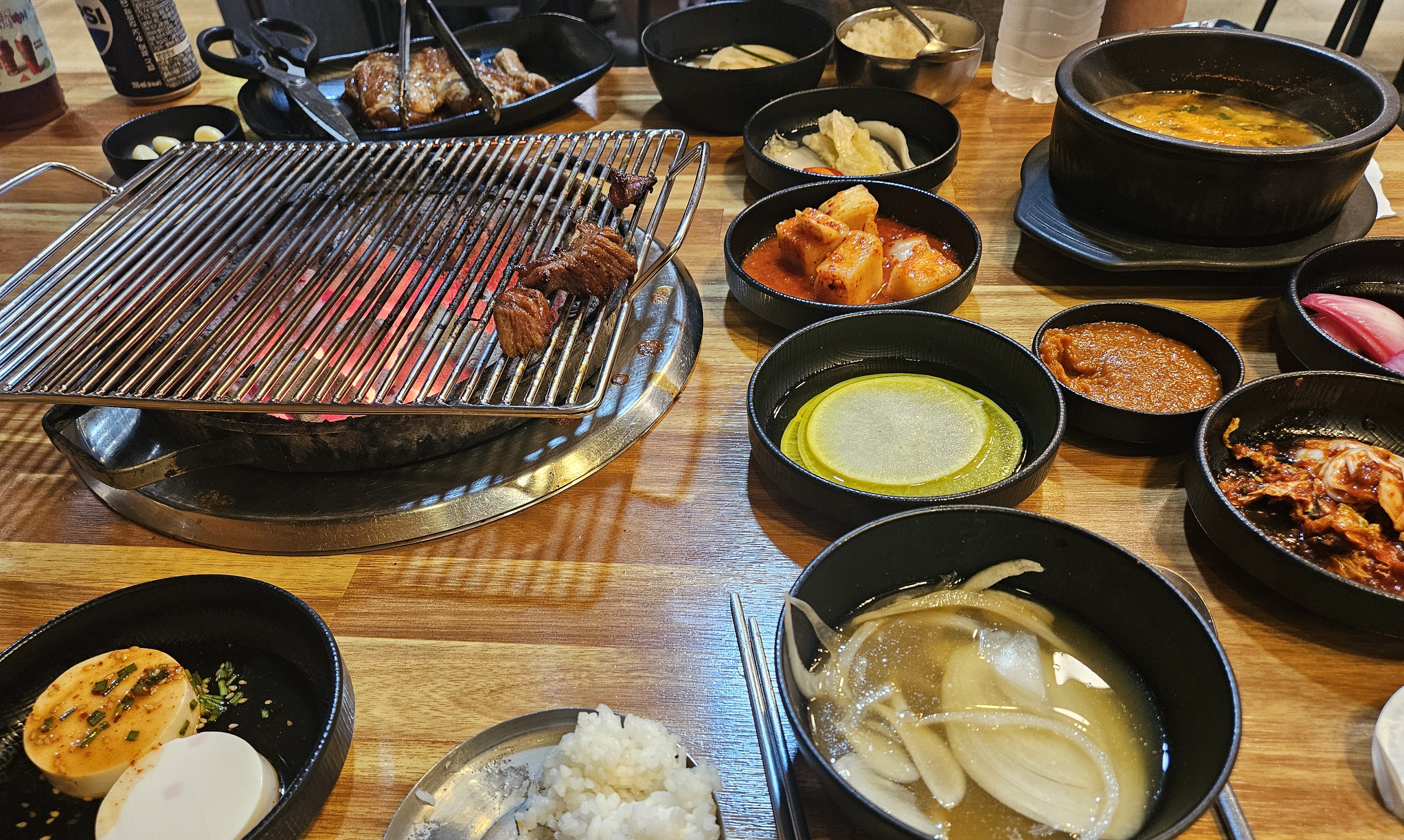마포본가 전체 상차림 사진