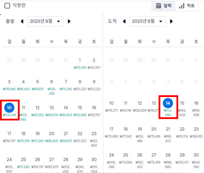 스카이 스캐너 항공권