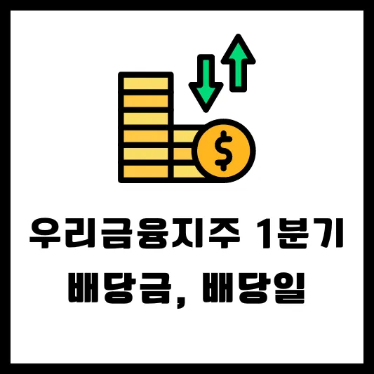 우리금융지주 316140 1분기 배당 배당금 지급일 배당일 실적