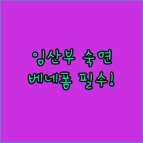 임산부 숙면 돕는 베네폼 L자형 바디..