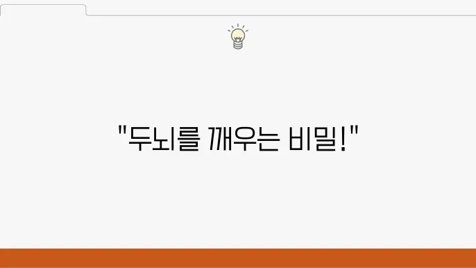 뇌 영양제 추천 정보! 뇌 기능 영양제 BEST 5