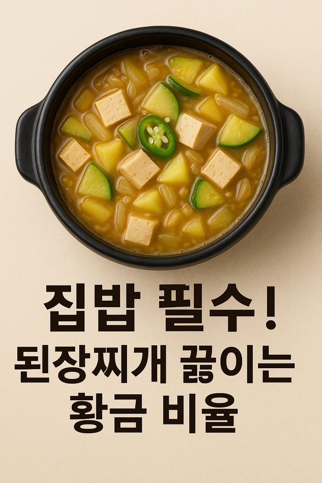 집밥 필수! 된장찌개 끓이는 황금 비율