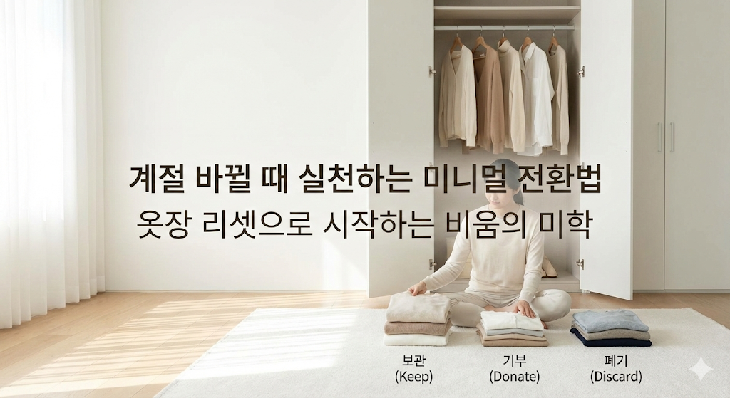 계절 바뀔 때, 옷장 정리로 미니멀 라이프