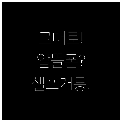 내 번호 그대로 알뜰폰으로 이동하는 ..