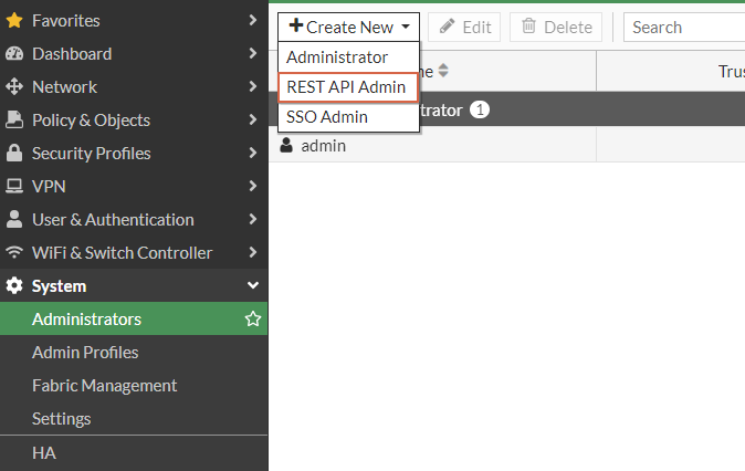 Fortigate API