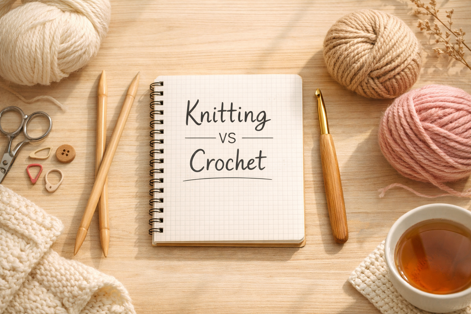 니팅과 코바늘 차이 완전정리