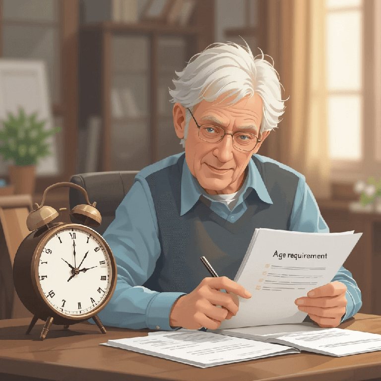 기초연금 신청하고 있는 고령의 할아버지가 관련 서류를 보고 있아