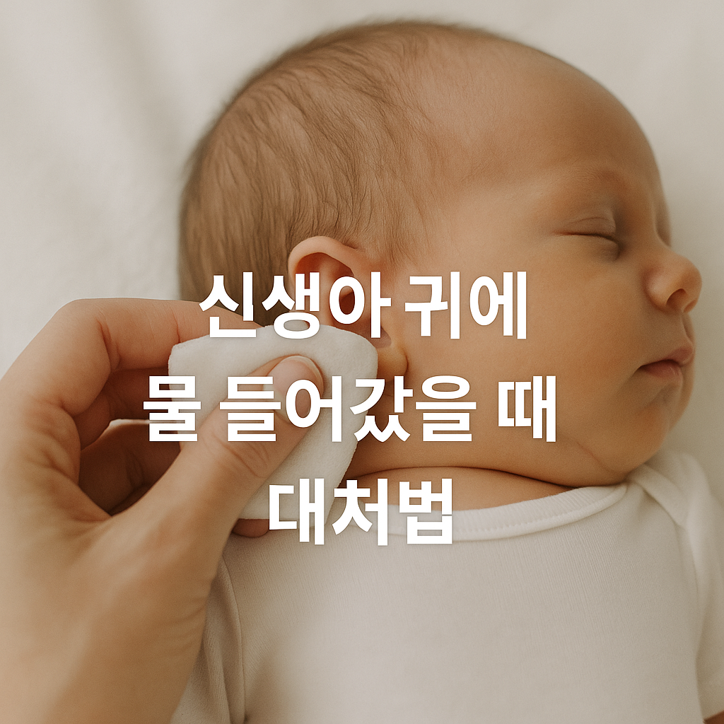신생아 목욕 중 귀에 물 들어갔다면 당황하지 말고 이렇게 하세요!💦