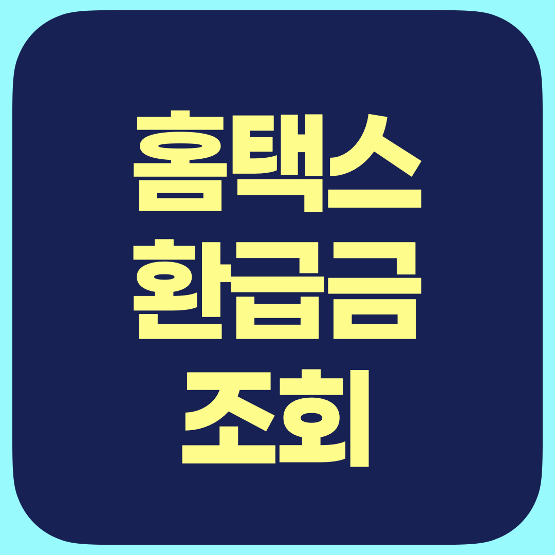 홈택스 환급금 조회