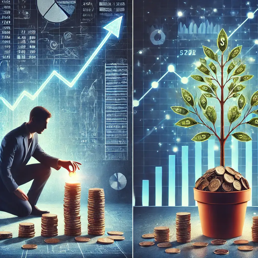 소액으로-시작한-투자자가-큰-수익을-얻게되는-모습