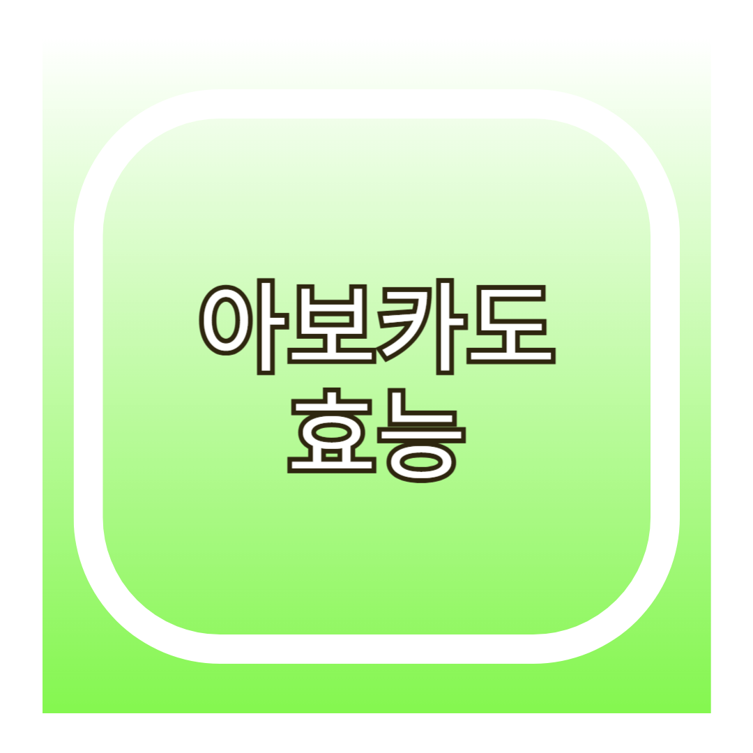 아보카도 효능