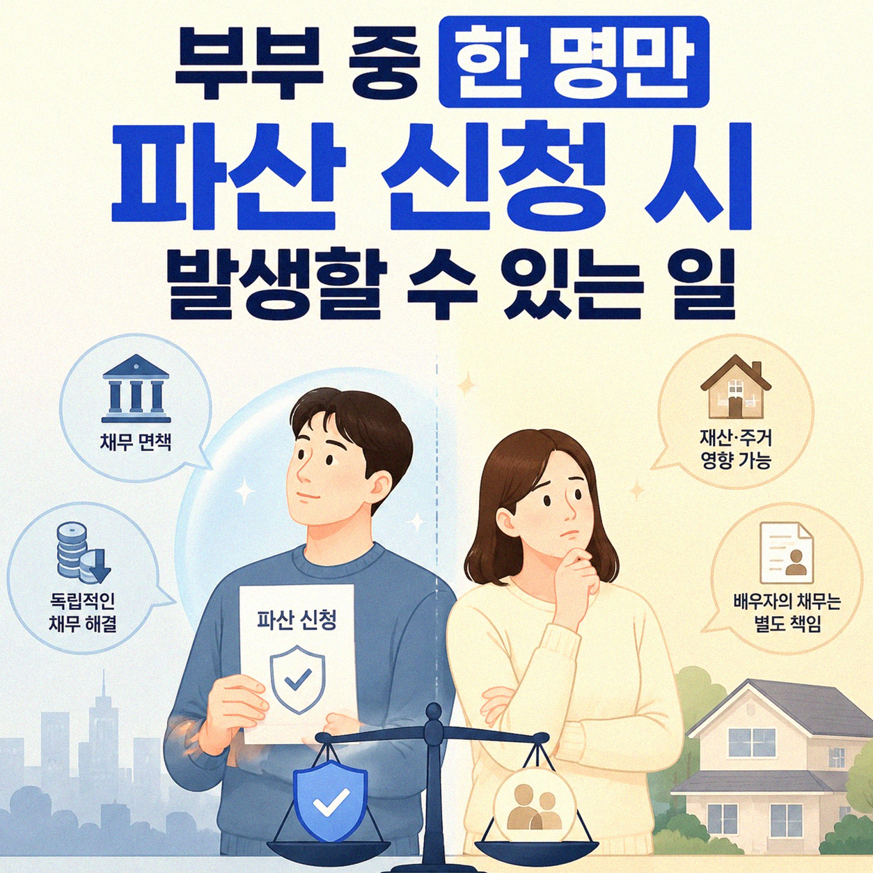 부부 중 한사람만 파산 신청 가능할까