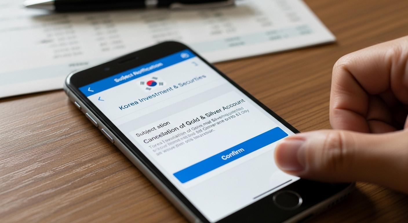 한국투자증권 금현물 계좌 해지