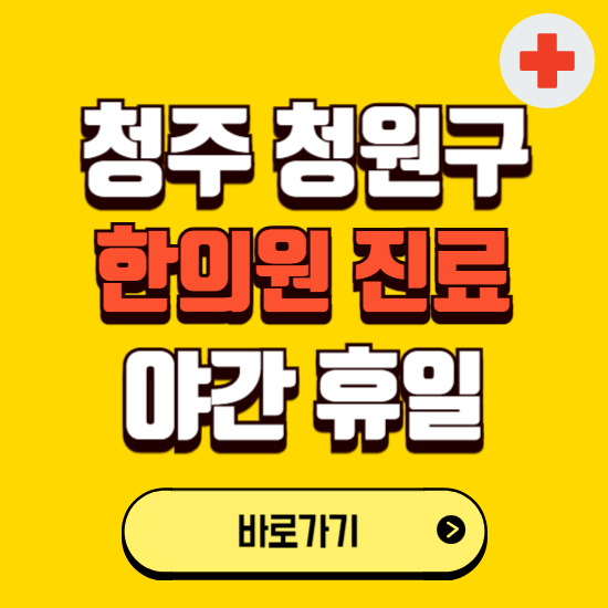 청주시 청원구 야간 휴일 한의원 한방병원 찾기 ❘ 24시 일요일 주말 연휴 응급진료 추천 잘하는 곳