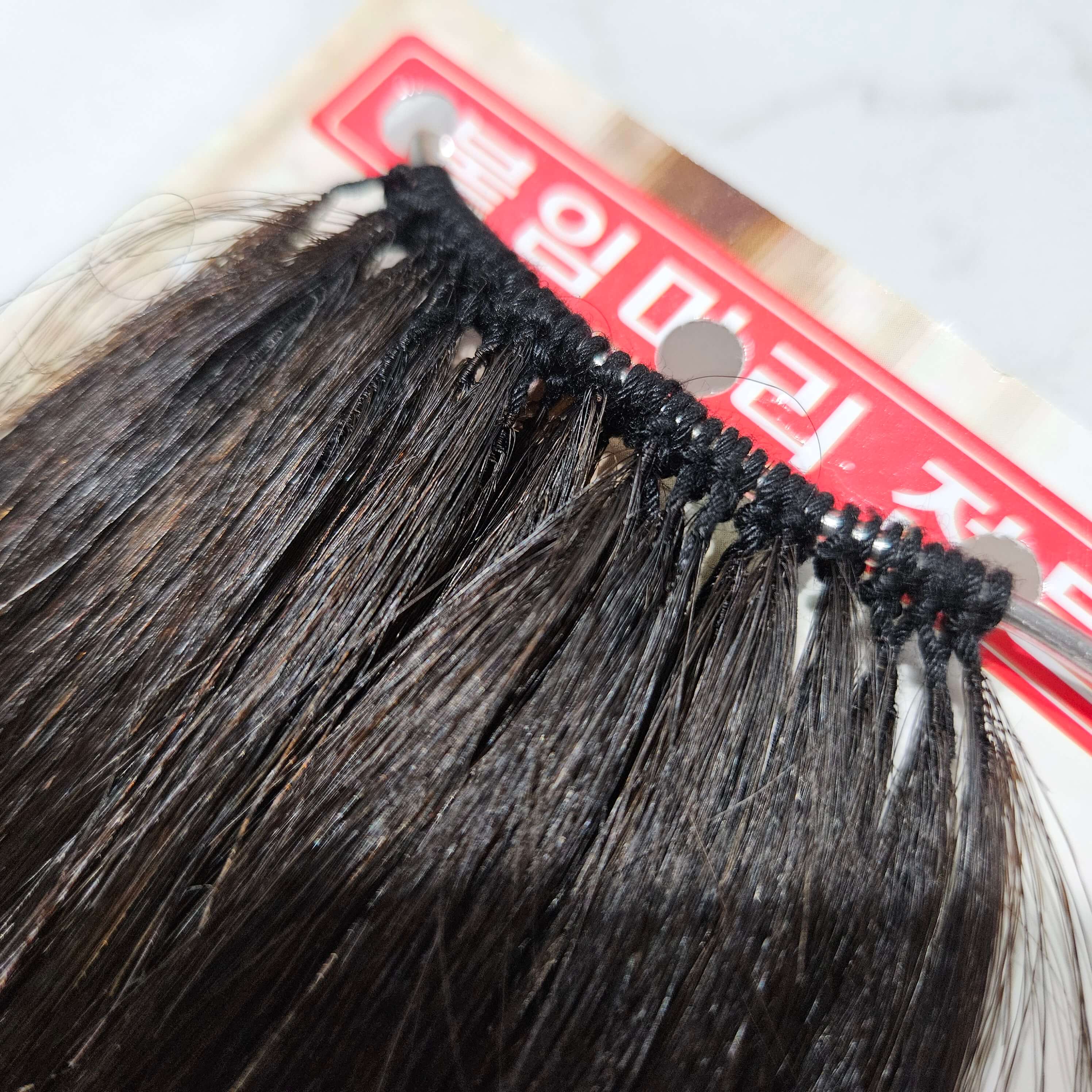 남자 M자탈모 붙임머리