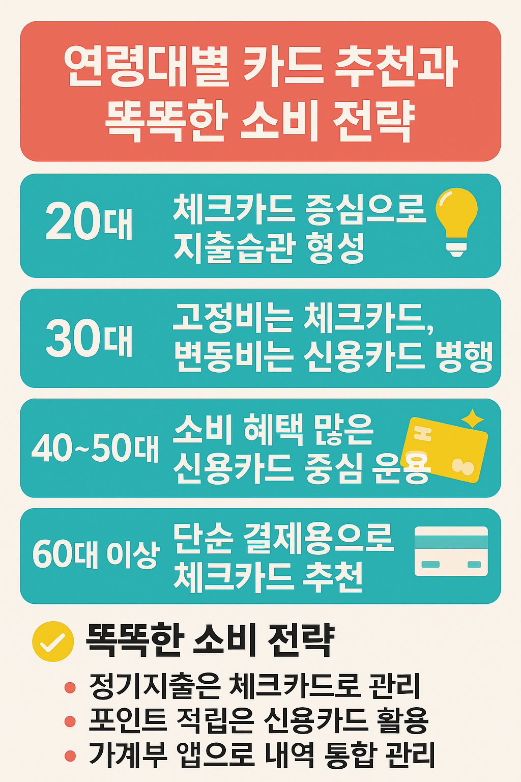 연령대별 카드 추천과 똑똑한 소비 전략