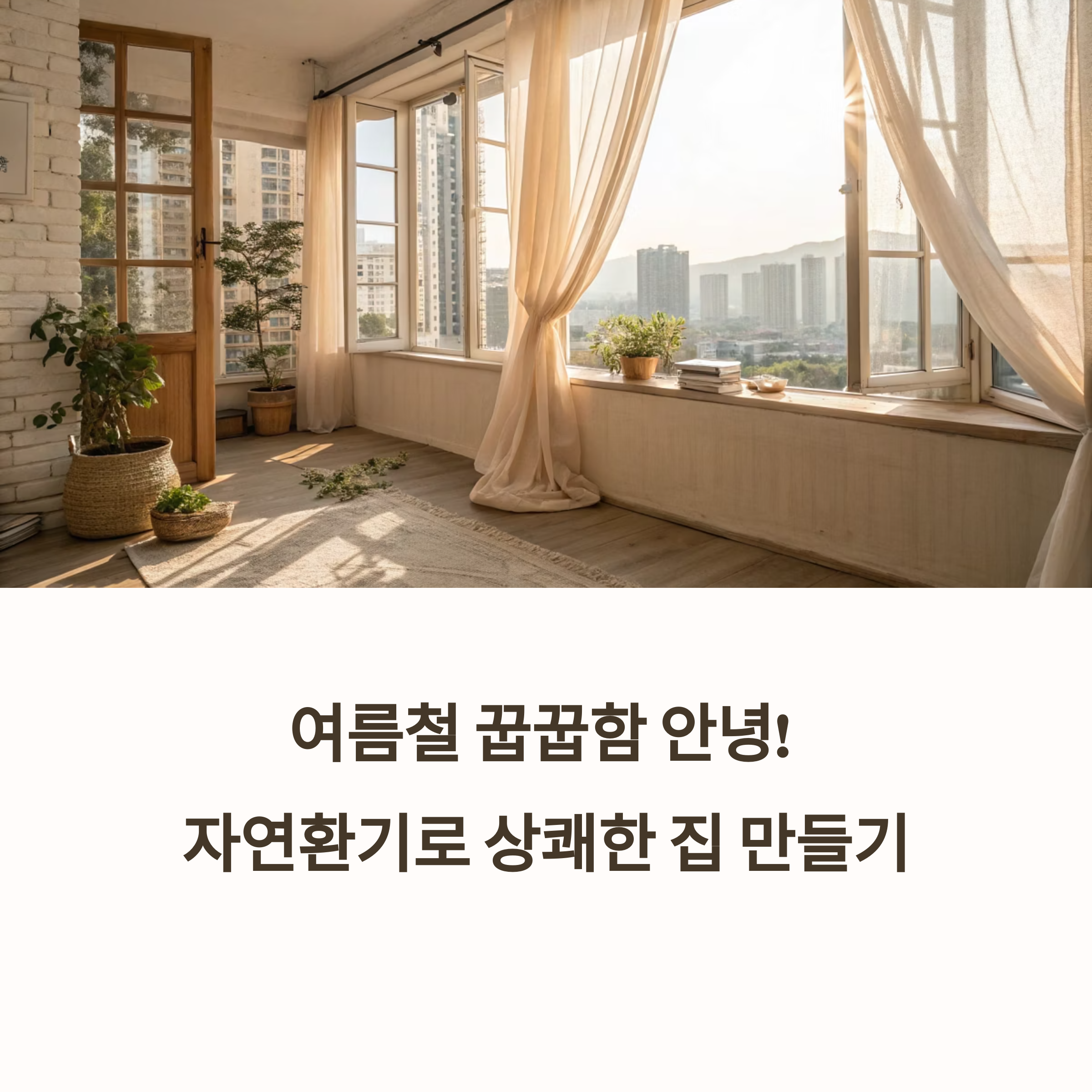 여름철 꿉꿉함 안녕! 집 안 공기를 상쾌하게 만드는 자연환기 비법