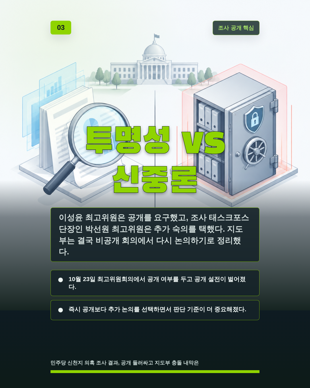 투명성 vs 신중론