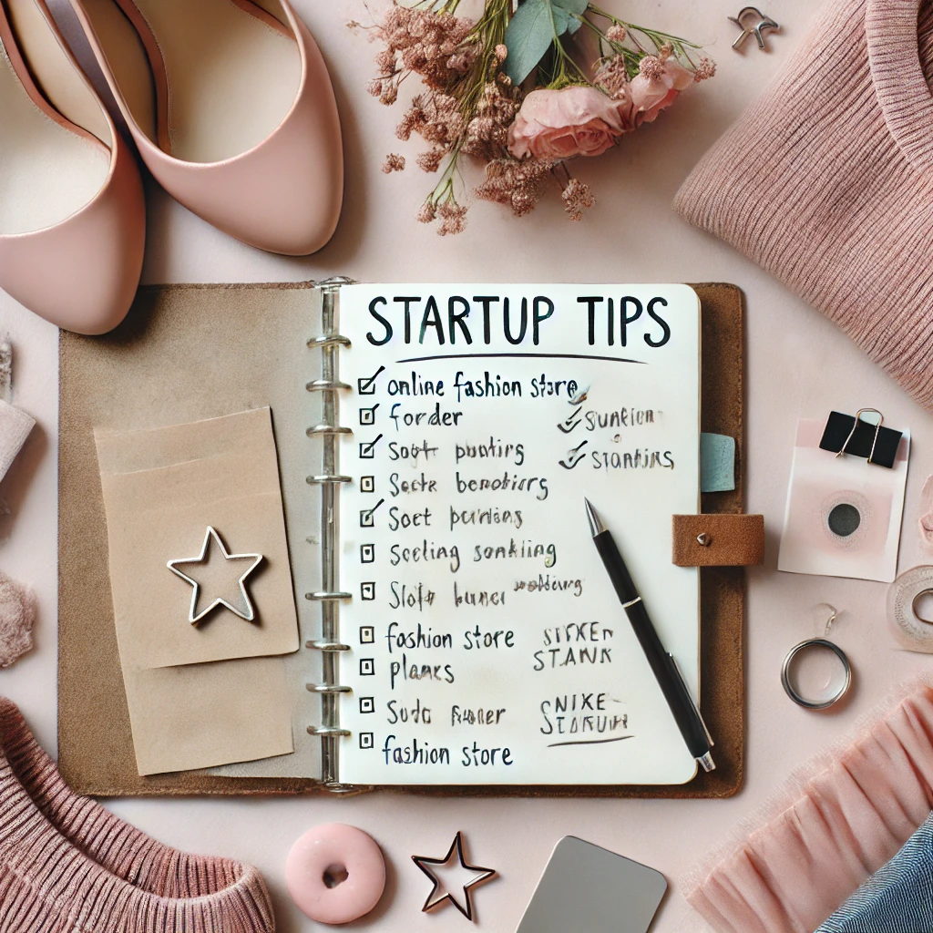 의류 쇼핑몰 창업을 준비하는 창업자의 노트와 계획서