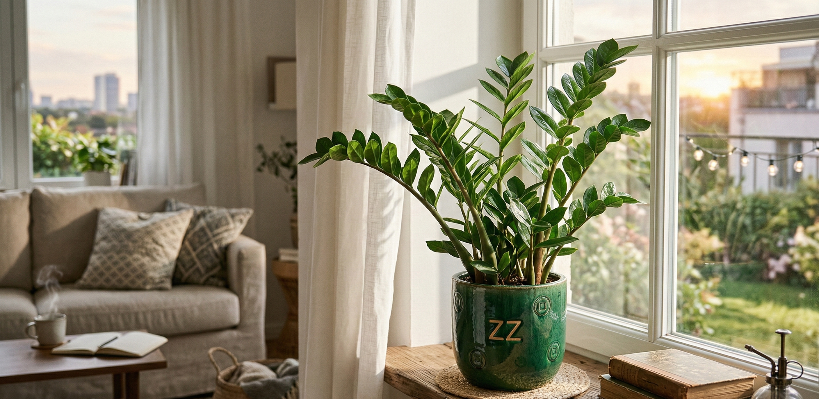 거실의 금전수 배치 이미지