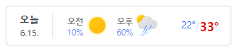 2024년 6월 16일 날씨