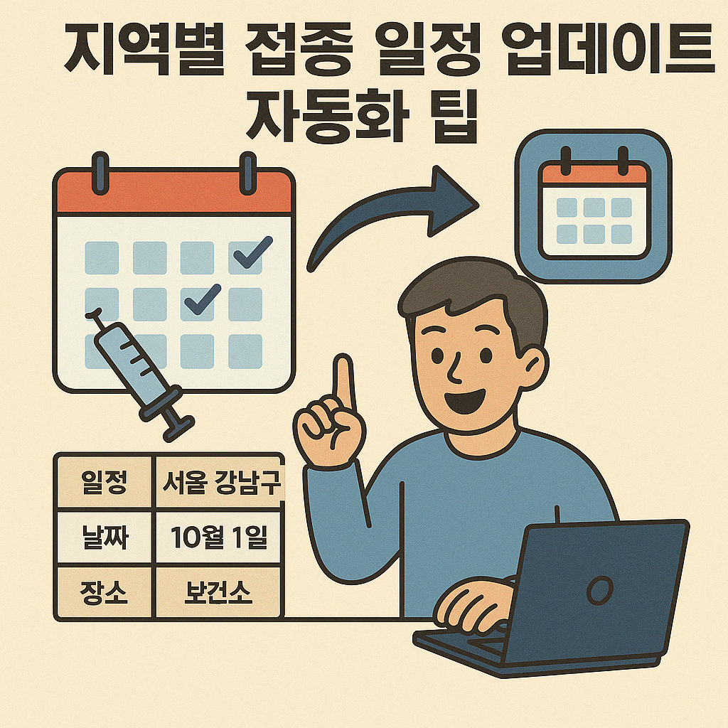 💉 지역별 접종 일정 업데이트 자동화 팁