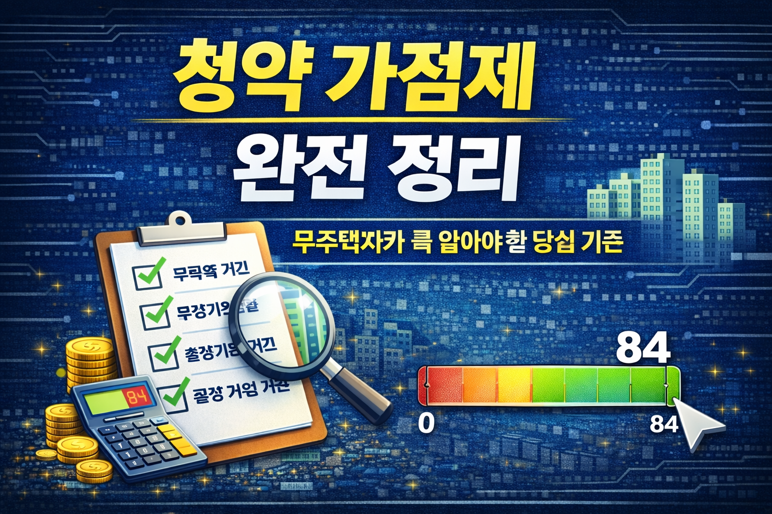 청약 가점제 완전 정리|무주택자가 꼭 알아야 할 당첨 기준