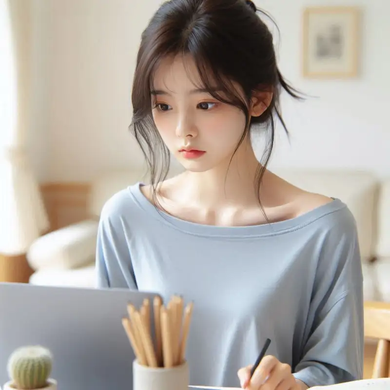 쳇지피티-지브리-스타일-만드는-방법을-알아보는-여성의-모습