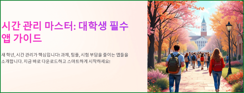 신학기 준비, 대학생을 위한 필수 앱 추천