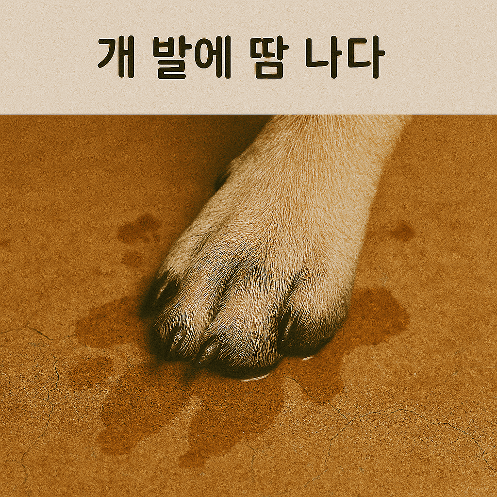 개 발에 땀 나다