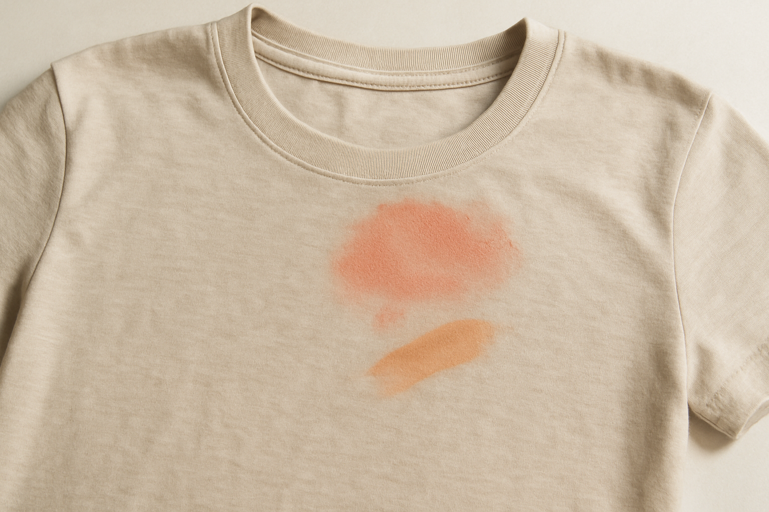 화장품 뭍은 티셔츠