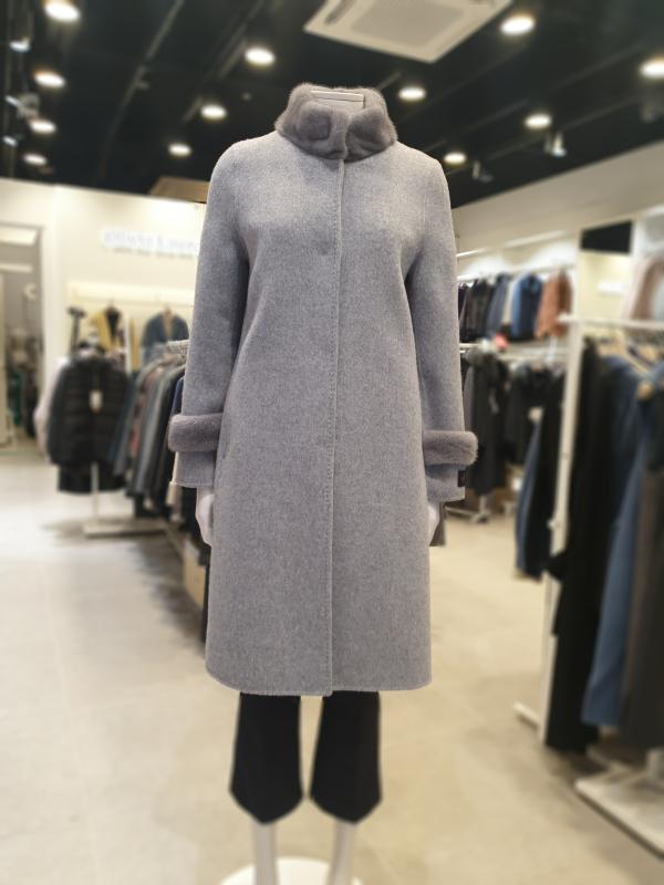 올리비아로렌 밍크퍼배색A라인코트 VOPEAXWA411