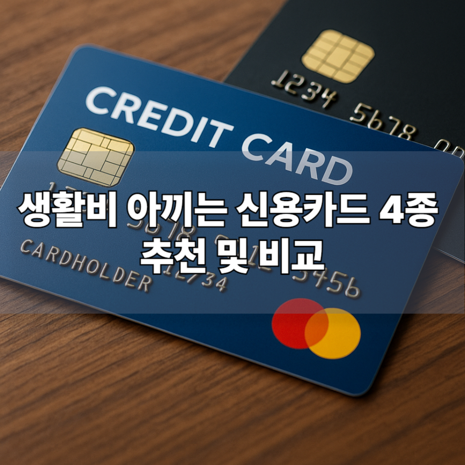 생활비 아끼는 신용카드 4종 추천 및 비교