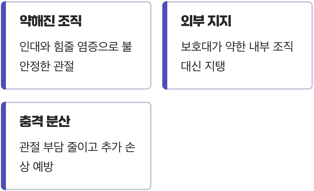흔들림을 잡아주는 든든한 지지대