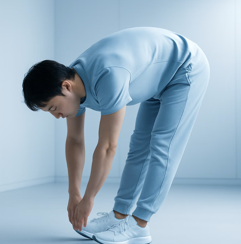 스트레칭 하려다 신경 누르는 ‘허리 숙이기’