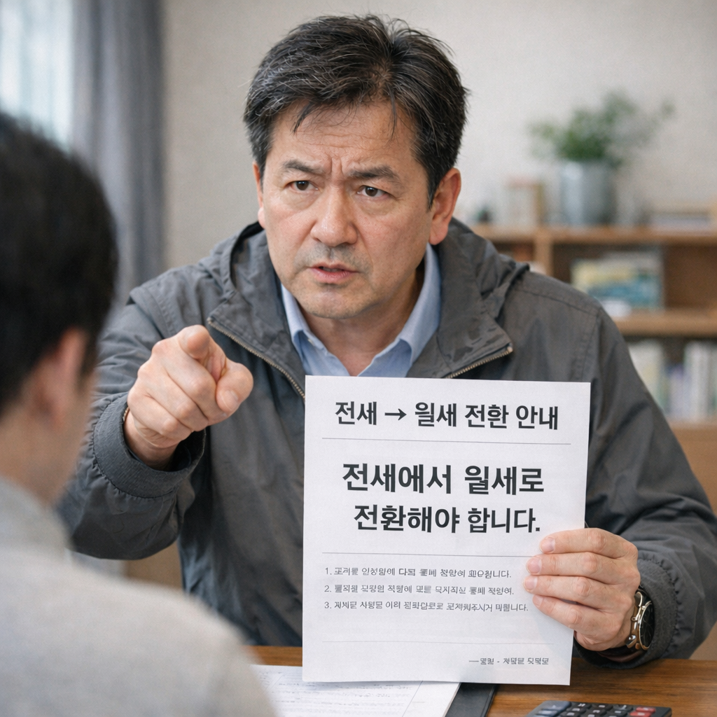 전세에서 월세로 전환요구하는 집주인