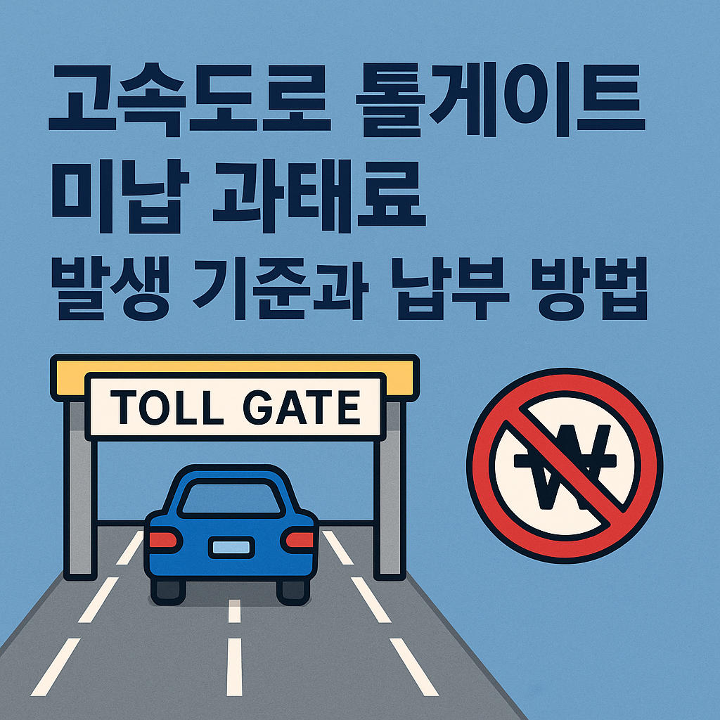 고속도로 톨게이트 미납 과태료 발생 기준과 납부 방법