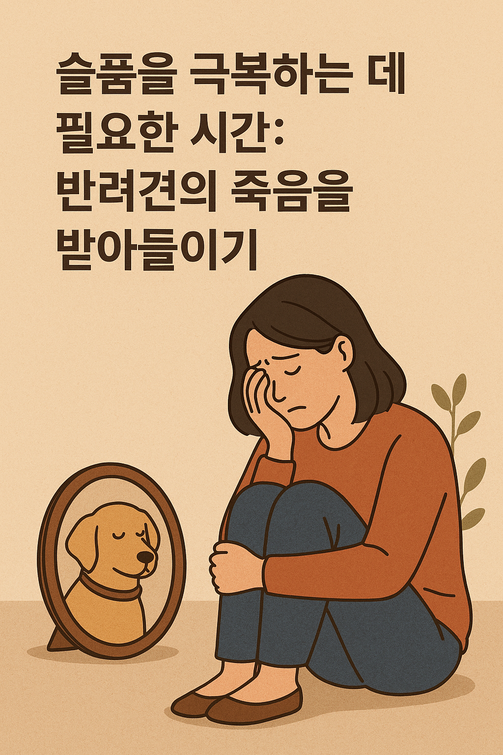 반려견의 죽음을 받아들이기 이미지