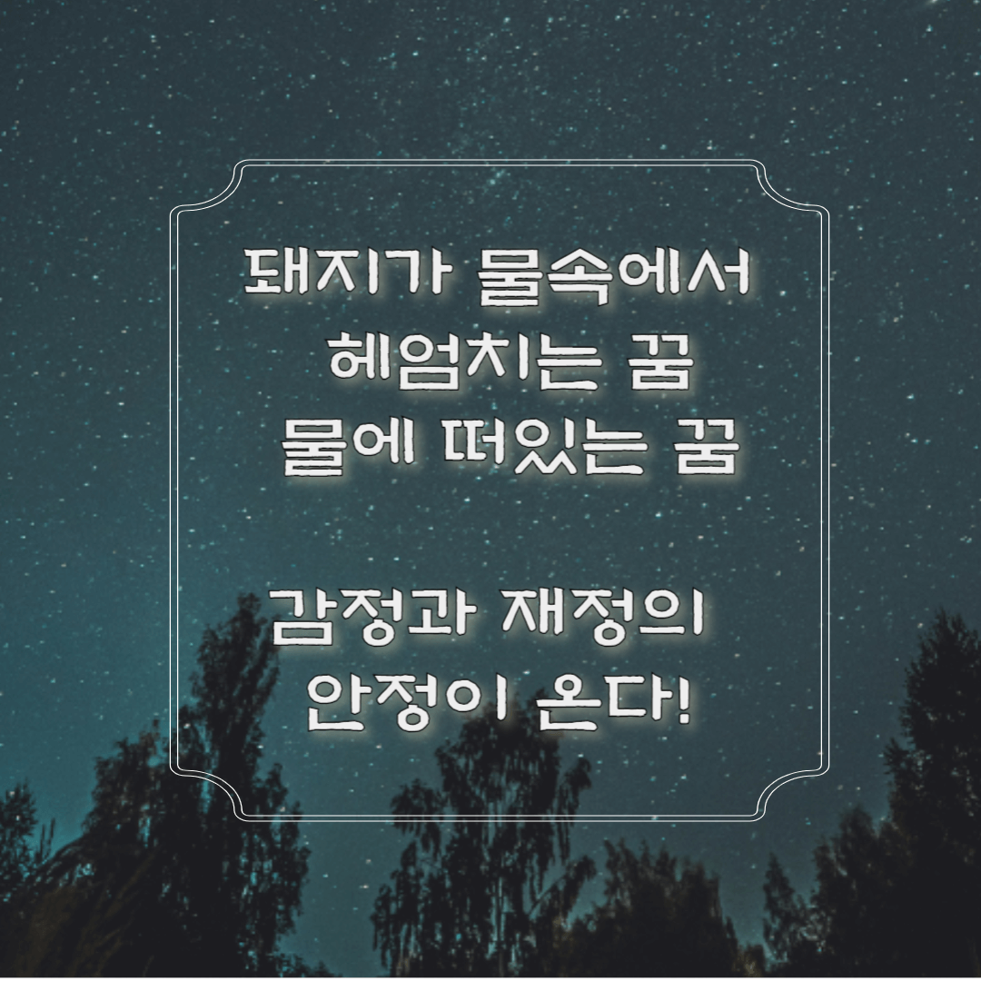 물에 떠있는 꿈