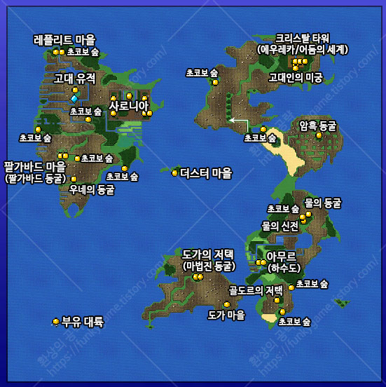 월드맵 고대인의 미궁 이미지