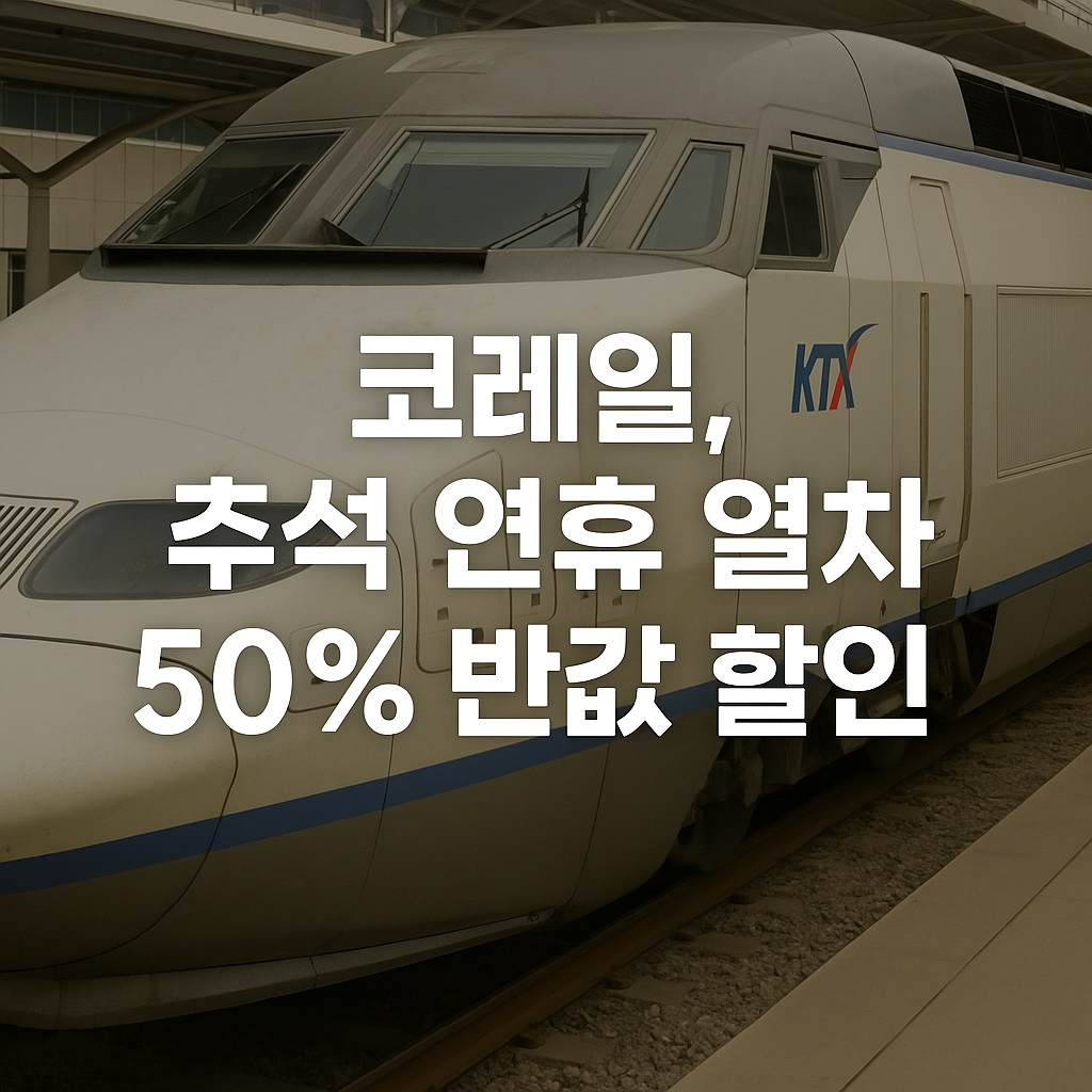 추석 열차 반값 할인