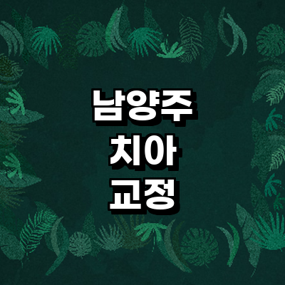 남양주시 교정 치과