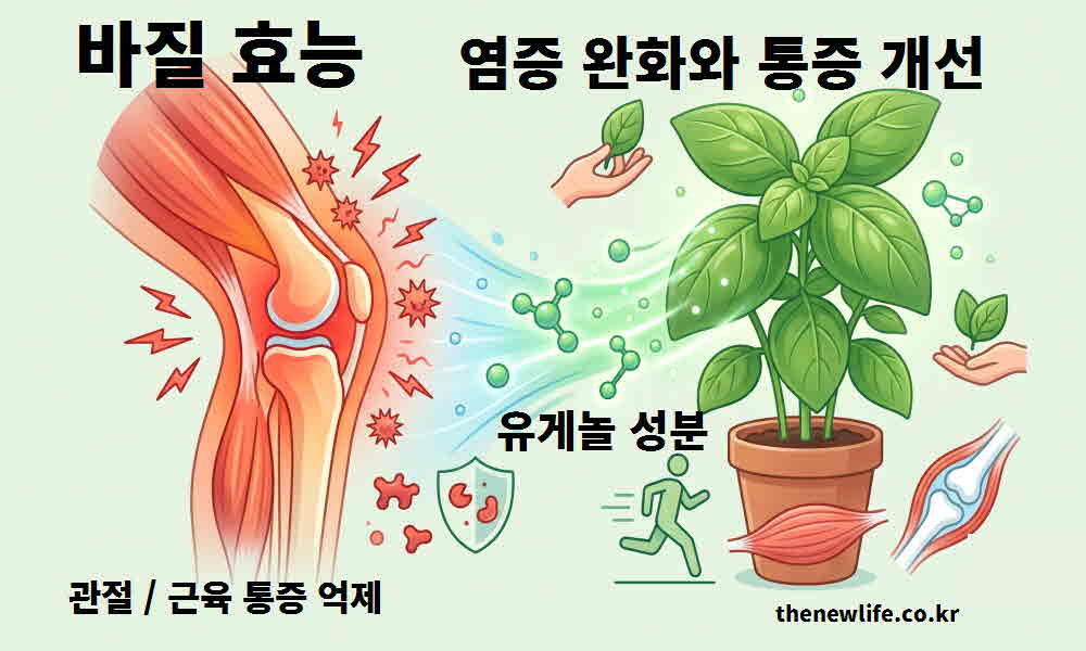 바질 효능 염증 완화 통증 개선