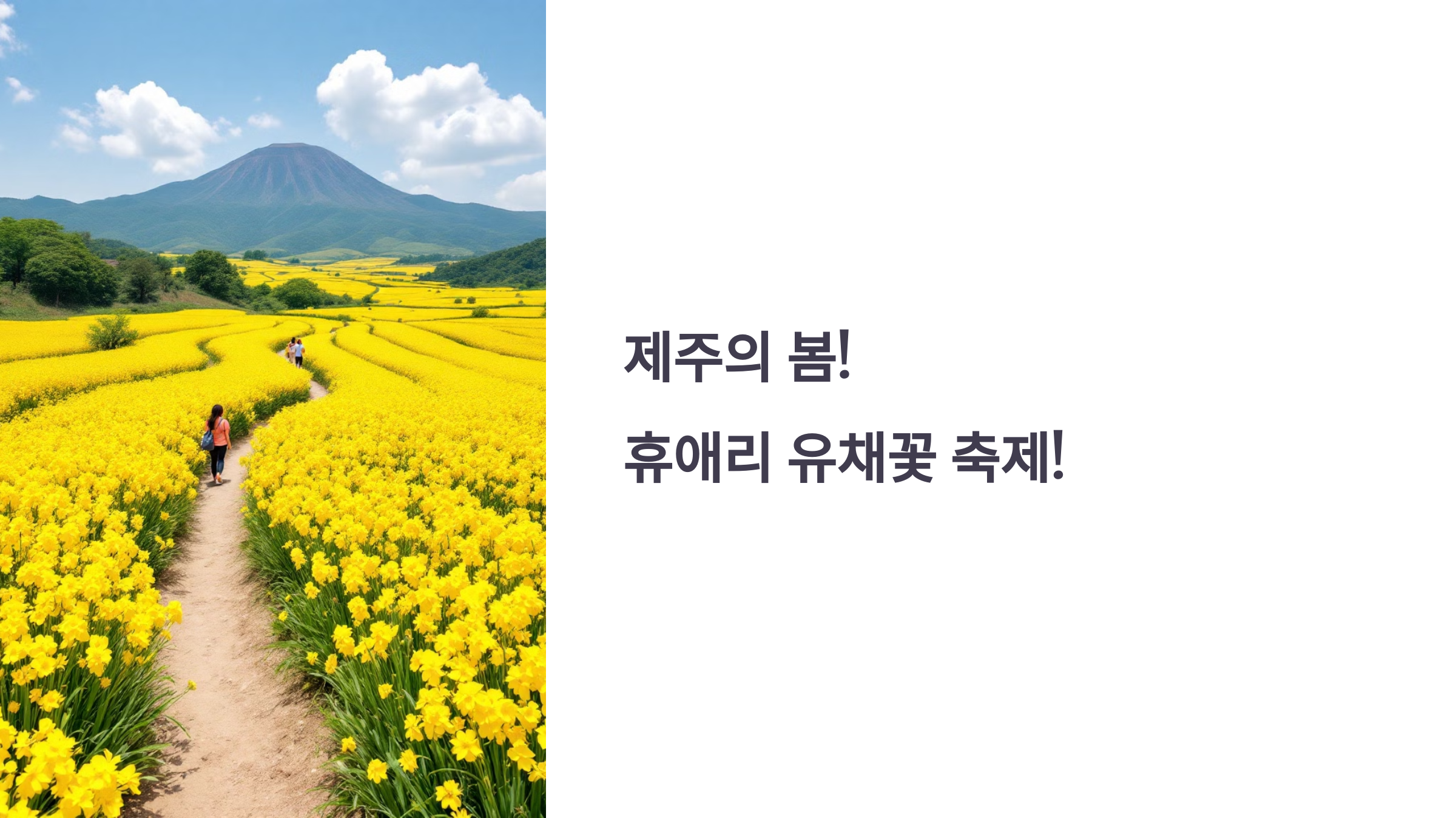 제주의 봄! 휴애리 유채꽃 축제!
