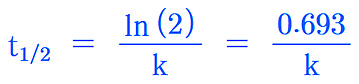 half-life of a reaction