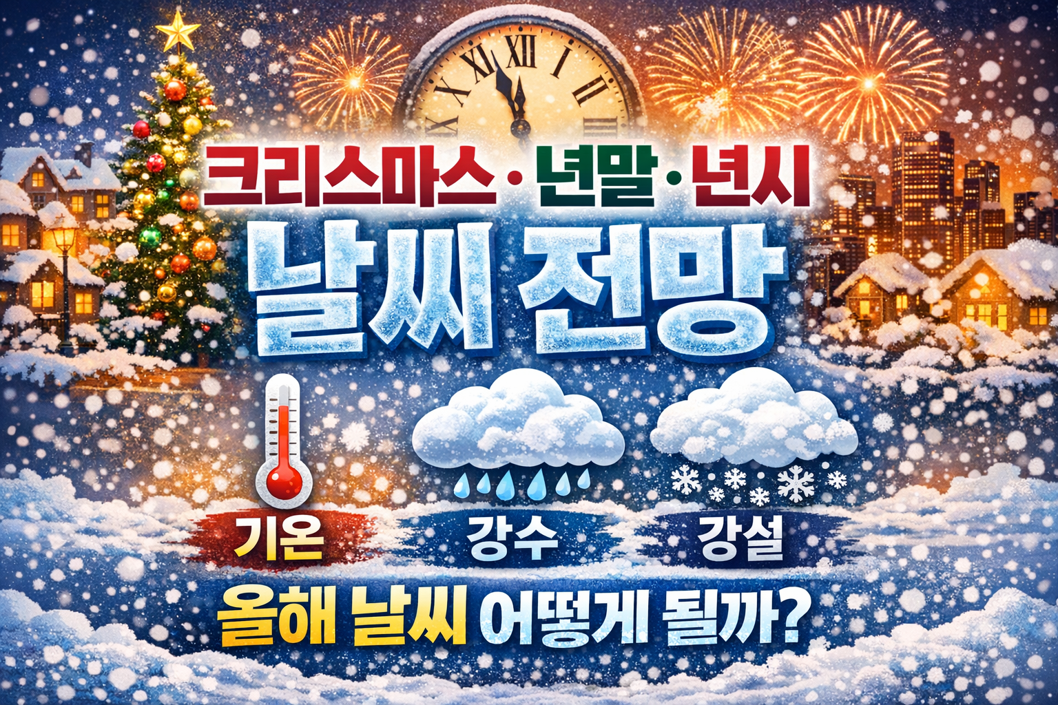 크리스마스 년말 년시 날씨 전망