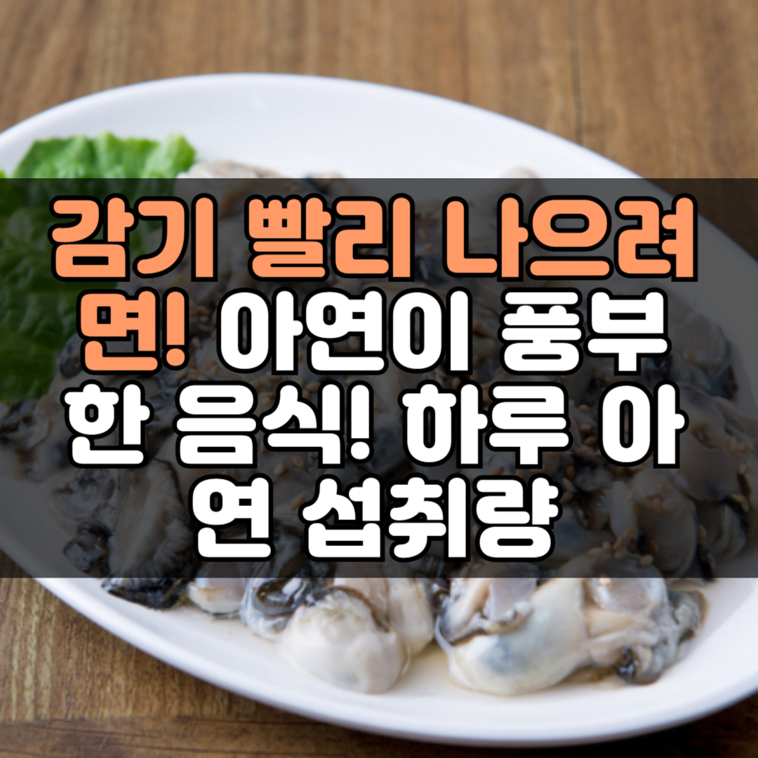 감기 빨리 나으려면! 아연이 풍부한 음식! 하루 아연 섭취량